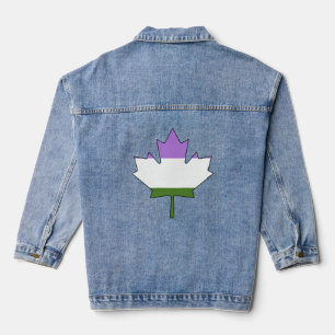 Chaqueta Vaquera Hoja de arce de orgullo de género
