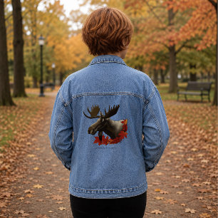 Chaqueta Vaquera Hojas de Arce Rojo de Alce