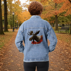 Chaqueta Vaquera Hojas de Arce Rojo de Alce