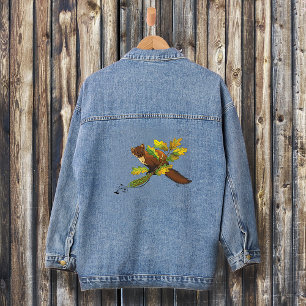Chaqueta Vaquera Hojas de Otoño Encantadoras Marta Celta Azul