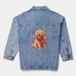 Chaqueta Vaquera Hojas otoñales del perro otoñal