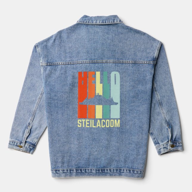 Chaqueta Vaquera Hola Steilacoom Sunset con Steilacoom Ferry (Reverso )