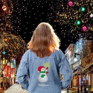 Chaqueta Vaquera Hombre de nieve y tipografía