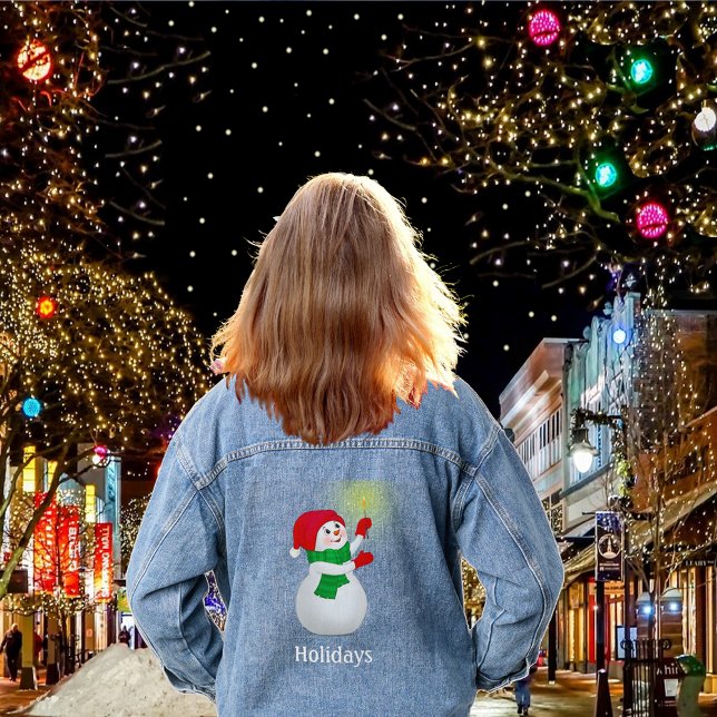 Chaqueta Vaquera Hombre de nieve y tipografía (Subido por el creador)