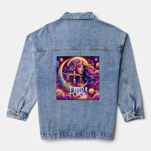 Chaqueta Vaquera Horóscopo Rótulo Libra Zodiac Eéreo Arte místico