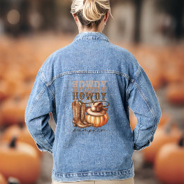 Chaqueta Vaquera Howdy Pumpkin Cowgirl Western Denim Jacket
