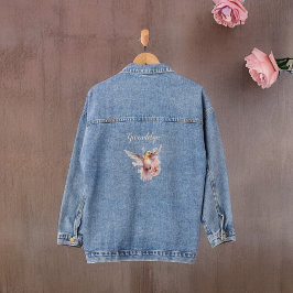 Chaqueta Vaquera Hummingbird de color rosado y con nombre de monogr