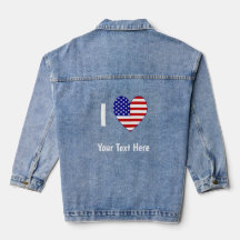 I (USA Flag Heart) Su Texto