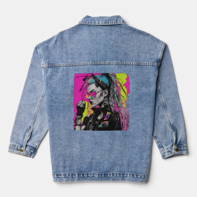 Chaqueta Vaquera Icono de punk Denim Jacket (Reverso )