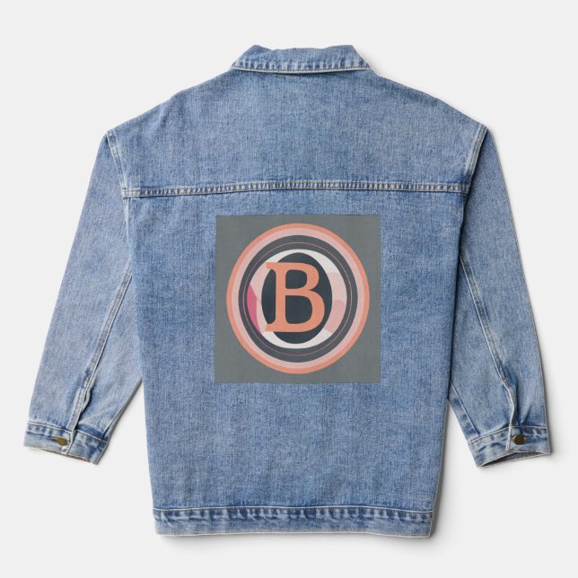 Chaqueta Vaquera Illustrational Logo With Bold  B  and Circular Emb (Reverso )