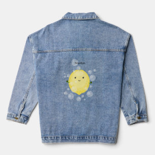 Chaqueta Vaquera Ilustracion de burbujas de personalizado de limón
