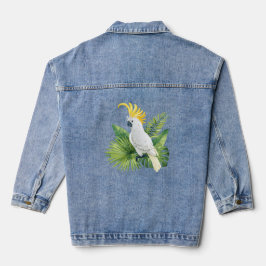Chaqueta Vaquera Ilustración de cacatúa loro