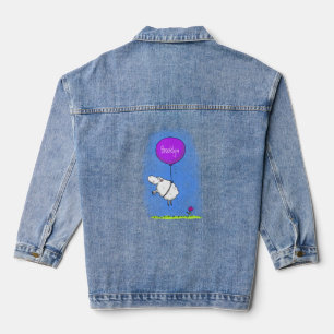 Chaqueta Vaquera Ilustracion de humor de personalizado de globo de 