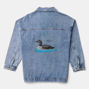 Chaqueta Vaquera Ilustracion de personalizado de aves de Loon