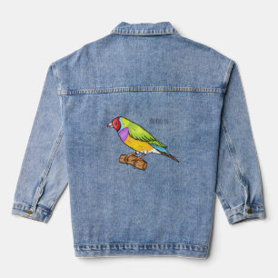 Chaqueta Vaquera Ilustracion de personalizado de aves silvestres de