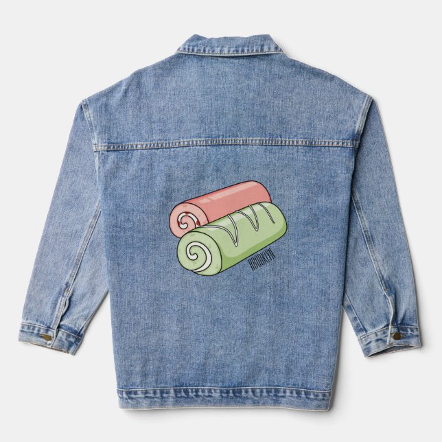 Chaqueta Vaquera Ilustracion de personalizado de bollería y bollerí (Reverso )