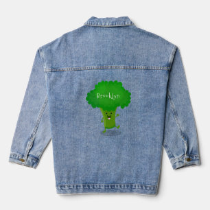 Chaqueta Vaquera Ilustracion de personalizado de brócoli de baile c