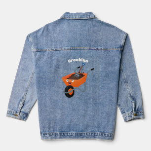 Chaqueta Vaquera Ilustracion de personalizado de carretilla naranja