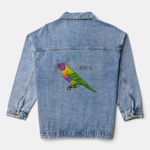 Chaqueta Vaquera Ilustracion de personalizado de cocodrilo arcoiris