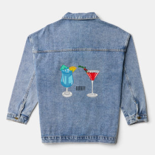 Chaqueta Vaquera Ilustracion de personalizado de cócteles
