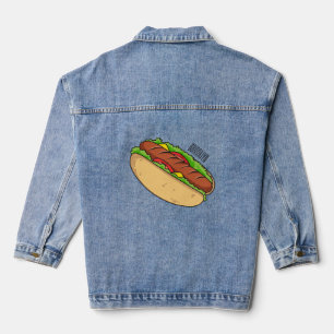 Chaqueta Vaquera Ilustracion de personalizado de hot dog