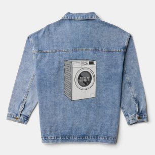 Chaqueta Vaquera Ilustracion de personalizado de lavadora