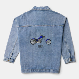 Chaqueta Vaquera Ilustracion de personalizado de motocicleta de hel