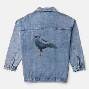 Chaqueta Vaquera Ilustracion de personalizado de pájaro de fuego si