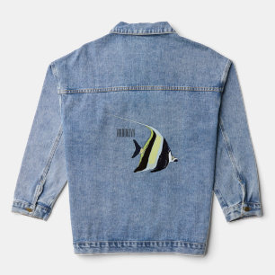 Chaqueta Vaquera Ilustracion de personalizado de peces moro