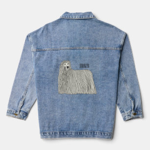 Chaqueta Vaquera Ilustracion de personalizado de perro de Komondor