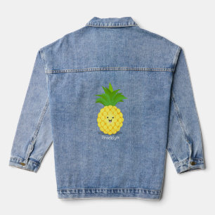 Chaqueta Vaquera Ilustracion de personalizado de piña cuta