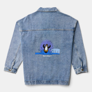 Chaqueta Vaquera Ilustracion de personalizado de pingüino puenteado