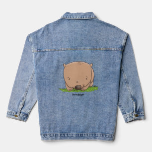 Chaqueta Vaquera Ilustracion de personalizado de wombat para bebé l