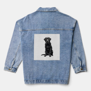 Chaqueta Vaquera Ilustración de retrato de perro Labrador Retriever