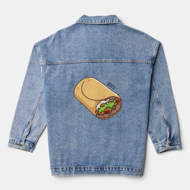 Chaqueta Vaquera Ilustracion personalizado Burrito (Reverso )
