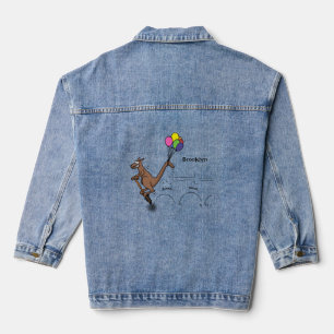 Chaqueta Vaquera Ilustracion personalizado canguro del humor austra