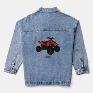 Chaqueta Vaquera Ilustracion personalizado de atv de cuatro bicicle
