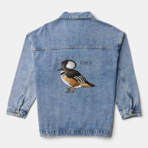Chaqueta Vaquera Ilustracion personalizado de aves merganser con ca