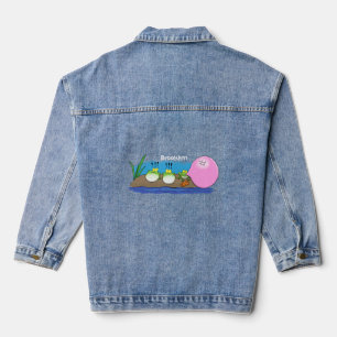 Chaqueta Vaquera Ilustracion personalizado de bblegum de ranas grac