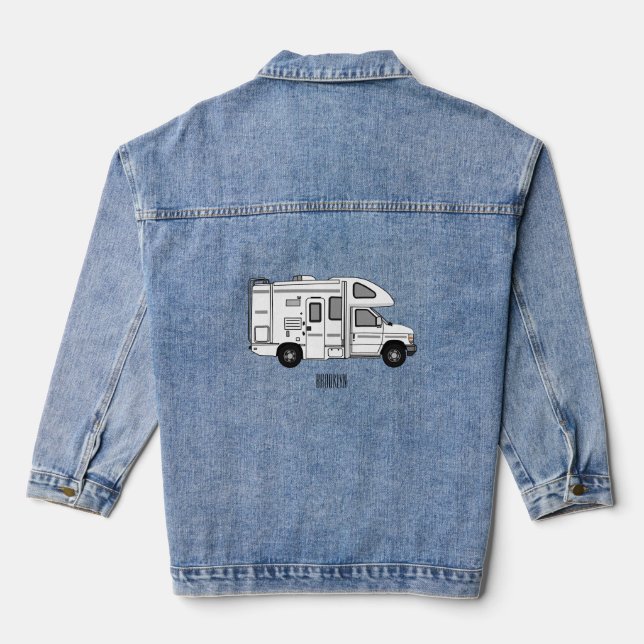 Chaqueta Vaquera Ilustracion personalizado de Campervan (Reverso )