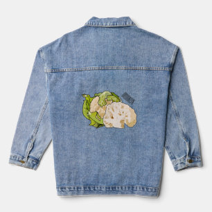 Chaqueta Vaquera Ilustracion personalizado de coliflor