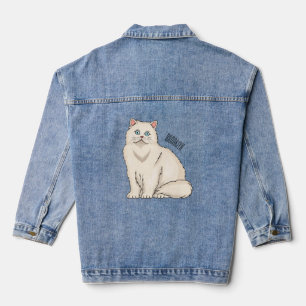Chaqueta Vaquera Ilustracion personalizado de gato persa