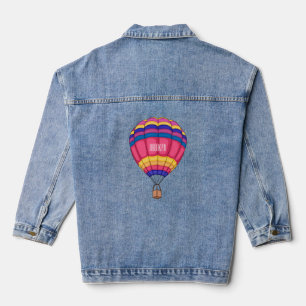 Chaqueta Vaquera Ilustracion personalizado de globo aerostático