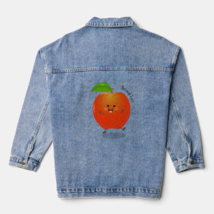 Chaqueta Vaquera Ilustracion personalizado de manzana bailando a la