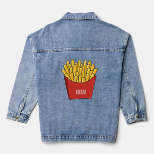 Chaqueta Vaquera Ilustracion personalizado de patatas fritas