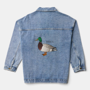 Chaqueta Vaquera Ilustracion personalizado de pato mallard