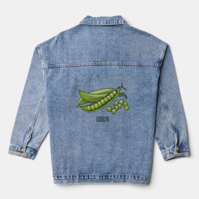 Chaqueta Vaquera Ilustracion personalizado de Pea (Reverso )