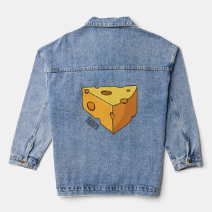 Chaqueta Vaquera Ilustracion personalizado de queso