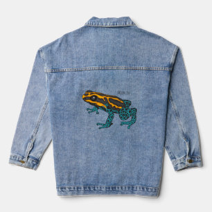 Chaqueta Vaquera Ilustracion personalizado de rana darda venenosa