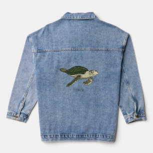 Chaqueta Vaquera Ilustracion personalizado de tortugas marinas